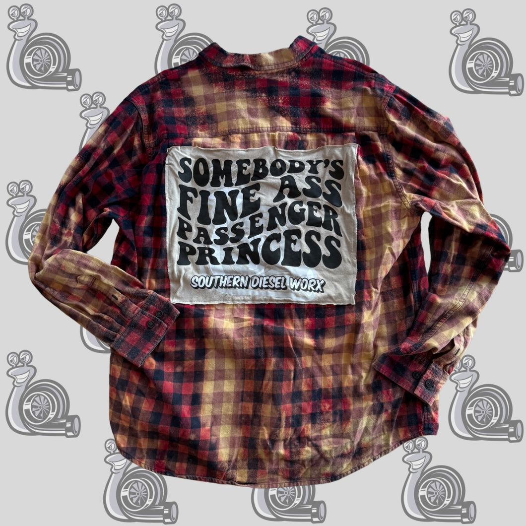 Red + Blue Princess Flannel