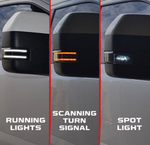 Load image into Gallery viewer, RECON Scanning LED Side Mirror Lenses - Smoked Lens for Ford 17-22
