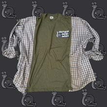 Load image into Gallery viewer, Green Flannel Sleeved Tee 2XL
